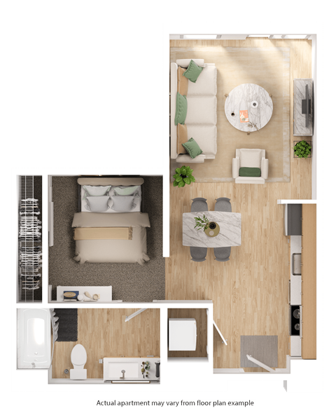 Hearth On Broad 1 bedroom apartment boise